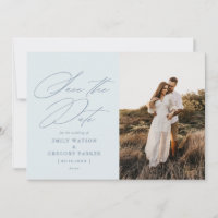 Modern Minimal Calligraphy Wedding Photo