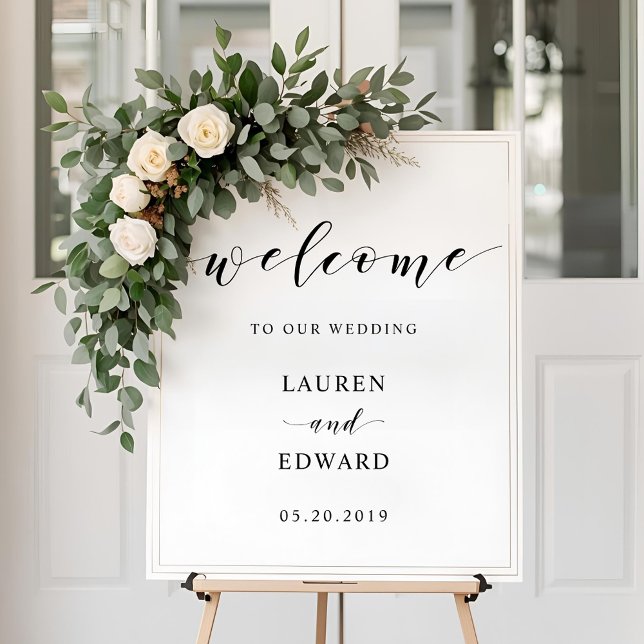 Modern Minimal Calligraphy Wedding Welcome Poster (Creator Uploaded)