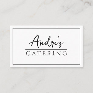 Modern Minimal Catering Culinary Business Card