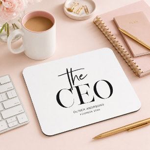 Modern Minimal CEO Personalised Mouse Pad