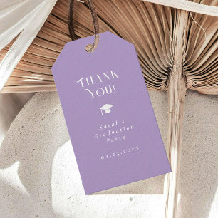 Modern Minimal Chic Graduation Party Lavender Gift Tags