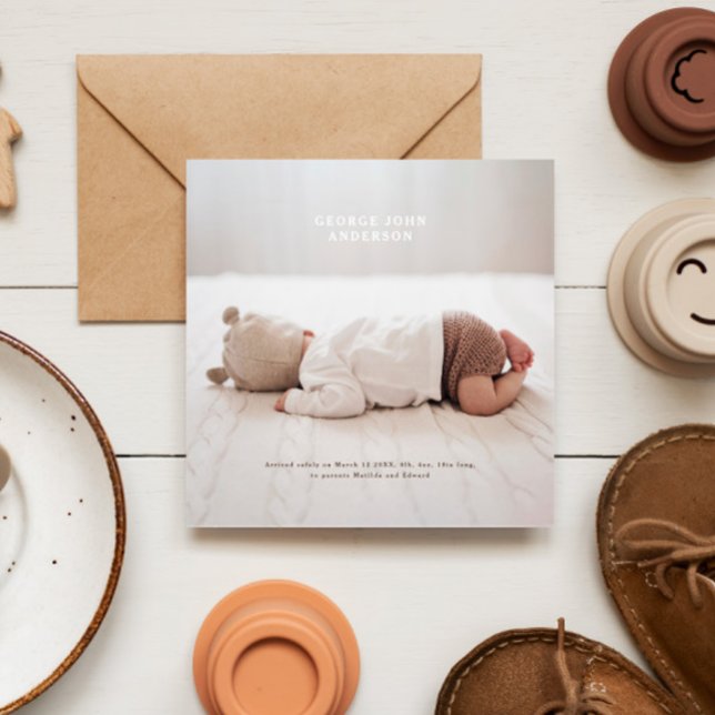 Modern minimal chic typography simple multi photo announcement (Creator Uploaded)