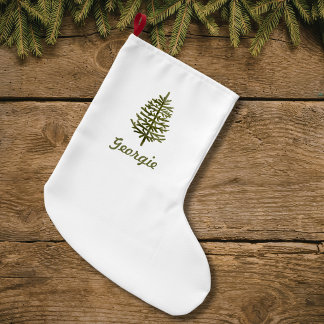 modern minimal Christmas evergreen tree holiday Large Christmas Stocking