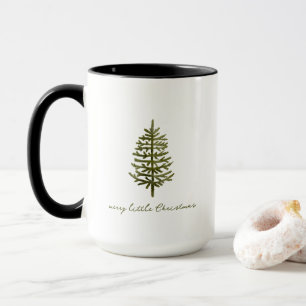 modern minimal Christmas evergreen tree holiday Mug