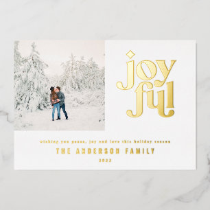 Modern minimal Christmas  Foil Holiday Card
