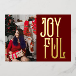 Modern minimal Christmas Foil Holiday Card