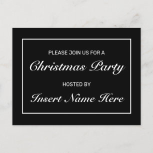 Modern Minimal Christmas Party Invitation Postcard