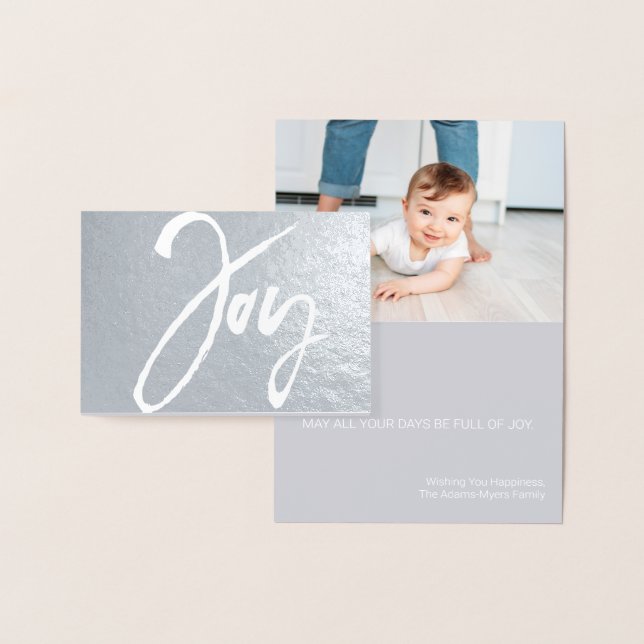 Modern Minimal Christmas Photo Card Joy Mini (Display)