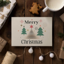 Modern Minimal Christmas Tree Holiday Card