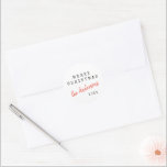Modern minimal Christmas vintage indie Classic Round Sticker<br><div class="desc">Modern minimal Christmas vintage indie holiday favour decor sticker design.</div>