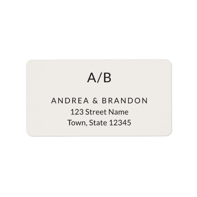 Modern Minimal City Hall Return Label (Front)