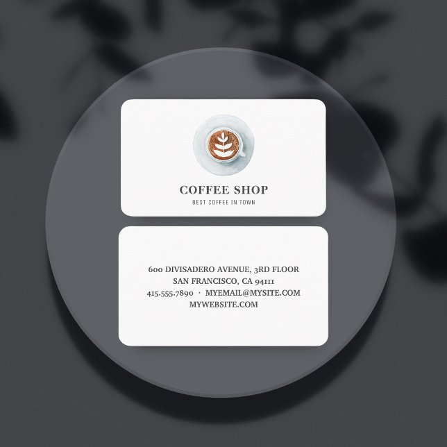 Modern Minimal  Coffee Shop Professional  Business Card (Creator Uploaded)