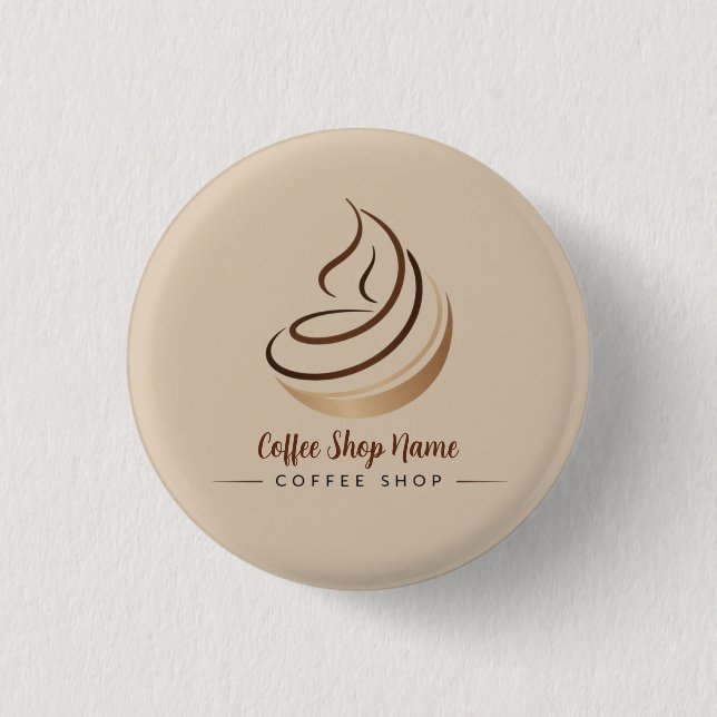 Modern Minimal Coffee Shop professional  shop 3 Cm Round Badge (Front)