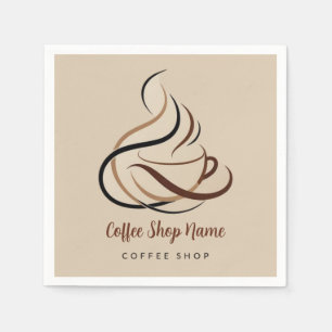 Modern Minimal Coffee Shop professional  shop Napkin