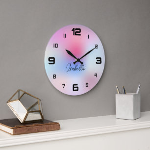 Modern Minimal Colourful  Round Clock