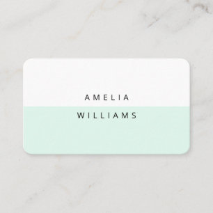 Modern Minimal Cool mint Business Card