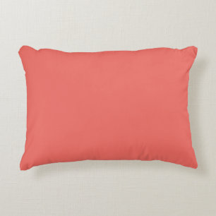 Modern Minimal Coral Solid Colour Decorative Cushion