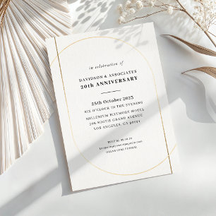 MODERN MINIMAL corporate event gold white black Invitation