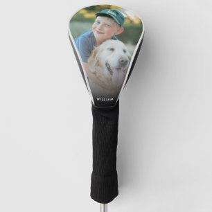 Modern Minimal Create Your Own Photo Name  Golf Head Cover