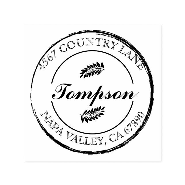 Modern Minimal Create Your Own Round Best Gifts Self-inking Stamp (Design)