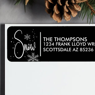 Modern Minimal Custom Christmas Return Address Label