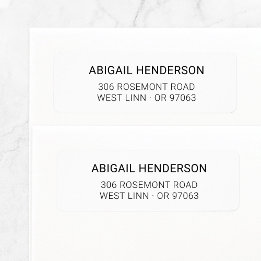 Modern Minimal Design Basic 10 | Return Address Label