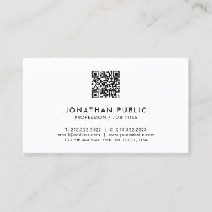 Modern Minimal Design Elegant Professional QR Code Business Card