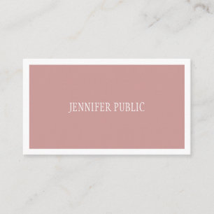 Modern Minimal Design Simple Plain Elegant Trendy Business Card