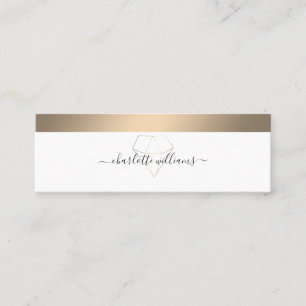 Modern Minimal Diamant Salon Visitenkarte  Busines Mini Business Card