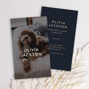 Modern Minimal Dog Trainer Dog Sitter Business Card