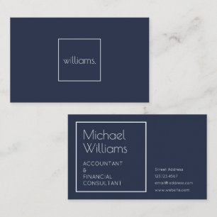 Modern minimal elegance business card