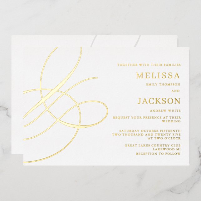 Modern Minimal Elegant Ampersand Wedding (Front/Back)