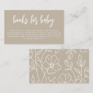 Modern Minimal Elegant | Books for Baby Enclosure Card