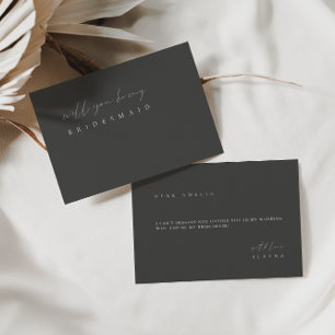 Modern Minimal Elegant Bridesmaid Proposal Card