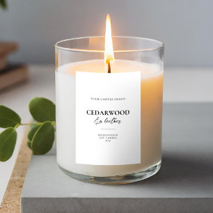 Modern Minimal Elegant Candle Label