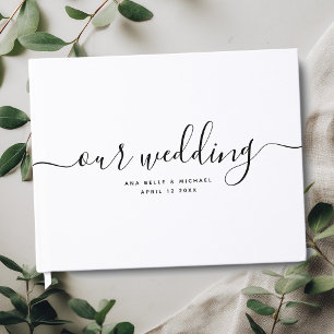 Modern Minimal Elegant Chic Simple Wedding Guest Book