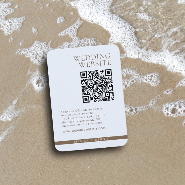 Modern Minimal Elegant Light Blue QR code Wedding Enclosure Card (Creator Uploaded)