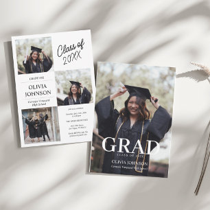 Modern Minimal Elegant Photo Graduation Invitation