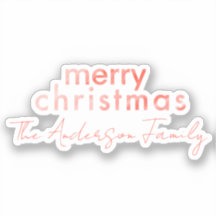 Modern minimal elegant red Christmas watercolor 