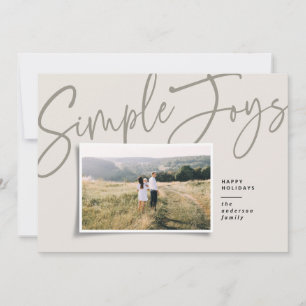 Modern, minimal elegant script holiday photo