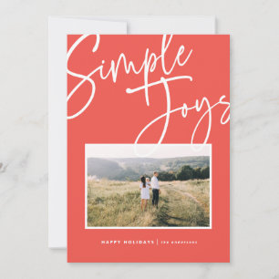 Modern, minimal elegant script holiday photo