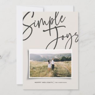 Modern, minimal elegant script holiday photo