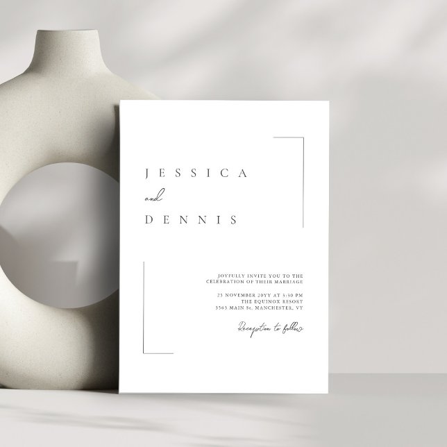 Modern Minimal Elegant Script Typography Wedding Invitation (Creator Uploaded)