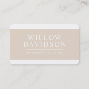 MODERN MINIMAL elegant strip simple pastel skin Business Card