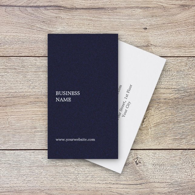 Modern Minimal Elegant Textured Blue Consultant Business Card (Creator Uploaded)