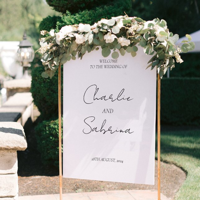 Modern Minimal Elegant Wedding Welcome Sign (Creator Uploaded)