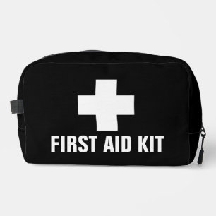 Modern Minimal Emergency First Aid Identification Dopp Kit