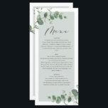 Modern minimal eucalyptus simple elegant wedding m menu<br><div class="desc">Modern minimal eucalyptus simple elegant wedding menu</div>