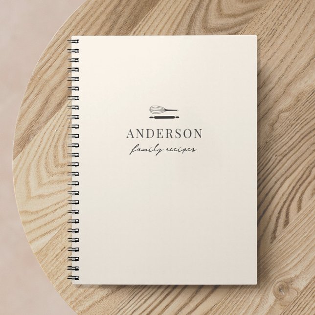 Modern Minimal Family Name Recipe Notebook (Creator Uploaded)