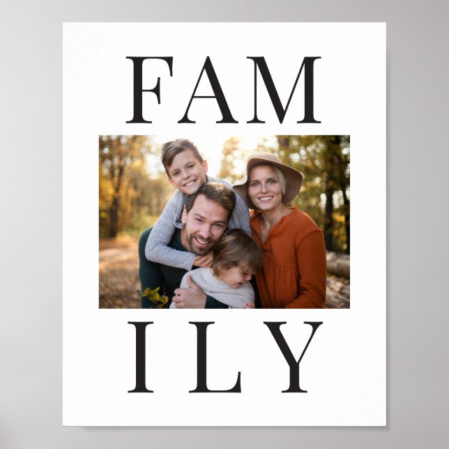 Modern minimal family typography poster (Front)